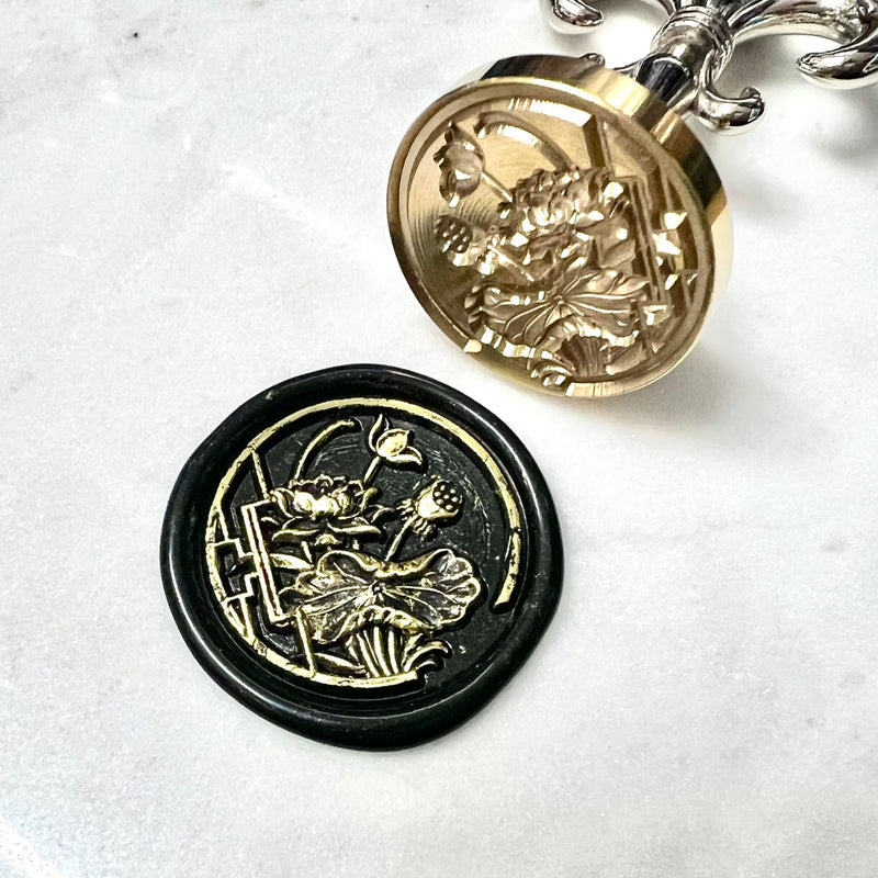 【荷花】シーリングスタンプ3cm◆ヘッドのみ◆