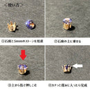 【セール】【ステンレス製】クラウン型石座ピアス［2個入り］