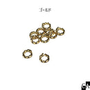 デザイン丸カン （ひねりツイスト）３サイズ [全2色][約10個入り]