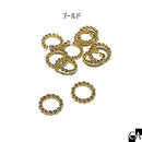 デザイン丸カン （ひねりツイスト）３サイズ [全2色][約10個入り]