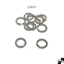 デザイン丸カン （ひねりツイスト）３サイズ [全2色][約10個入り]