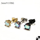 【セール】【ステンレス製】クラウン型石座ピアス［2個入り］