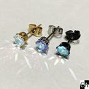 【セール】【ステンレス製】クラウン型石座ピアス［2個入り］