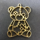 ツギハギテディベア 空枠 ゴールド