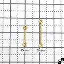 ツイストコネクターパーツ 約15mm/約20mm [5本入り][全2色]