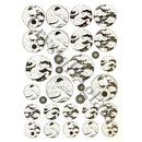 和柄背景 雲と波 2色