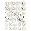 和柄背景 太陽と月 2色